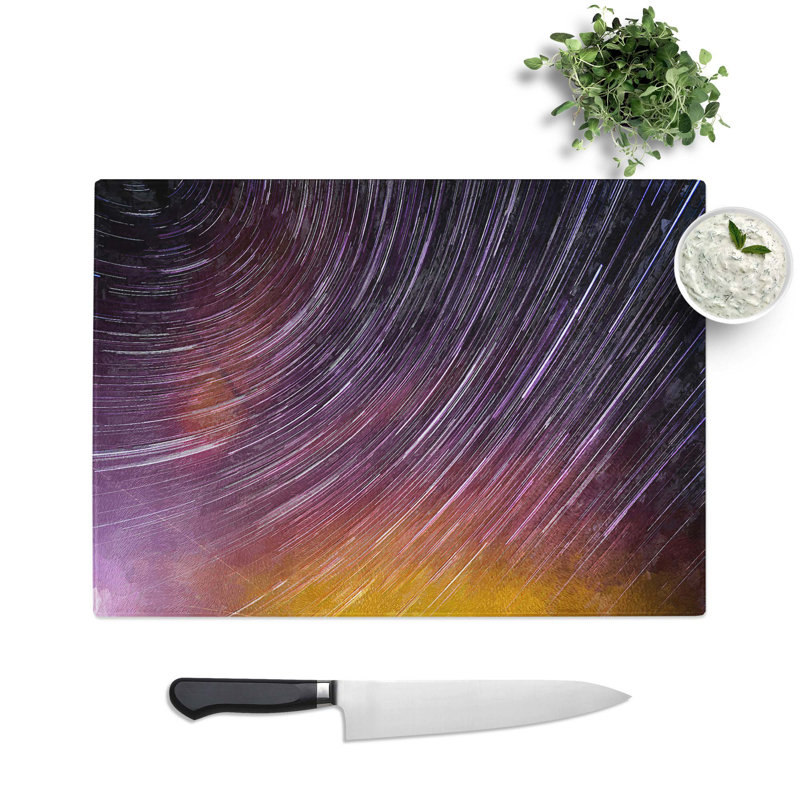 Tempered Glass out of Space Vol.38 Chopping Board, 28.5 cm W x 20 cm L
