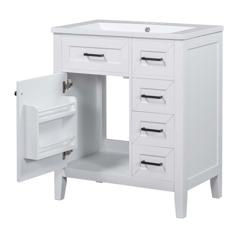 Meuble-lavabo 30 po avec lavabo, Blanc