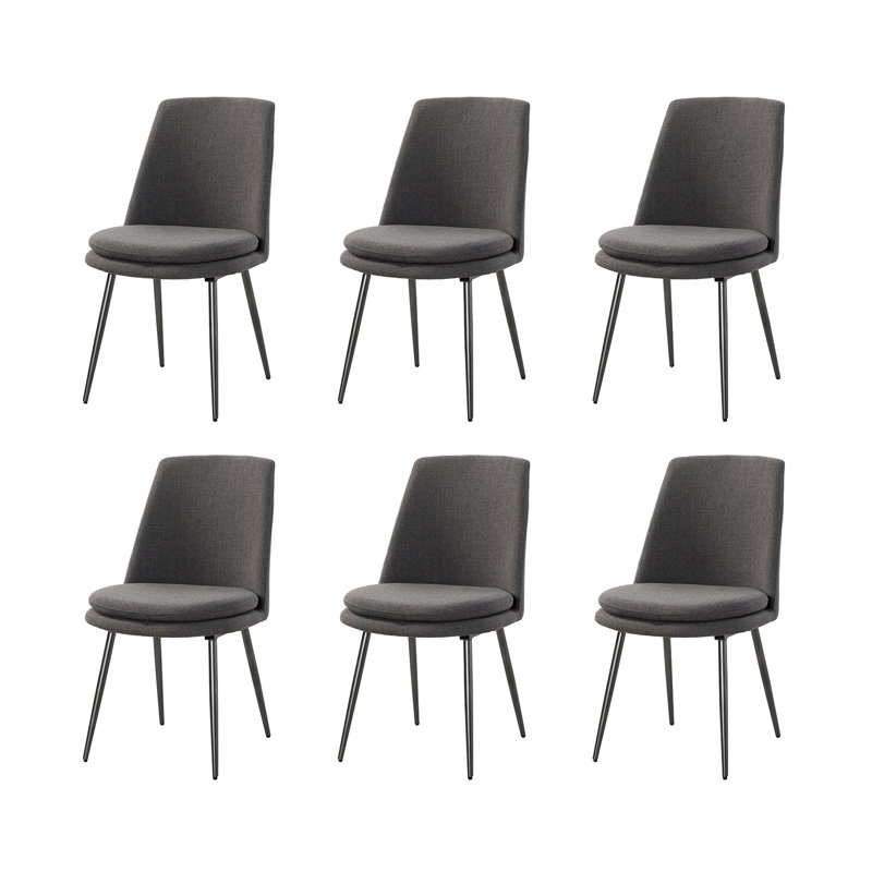 Chaise de salle à manger Asiel, Gris anthracite