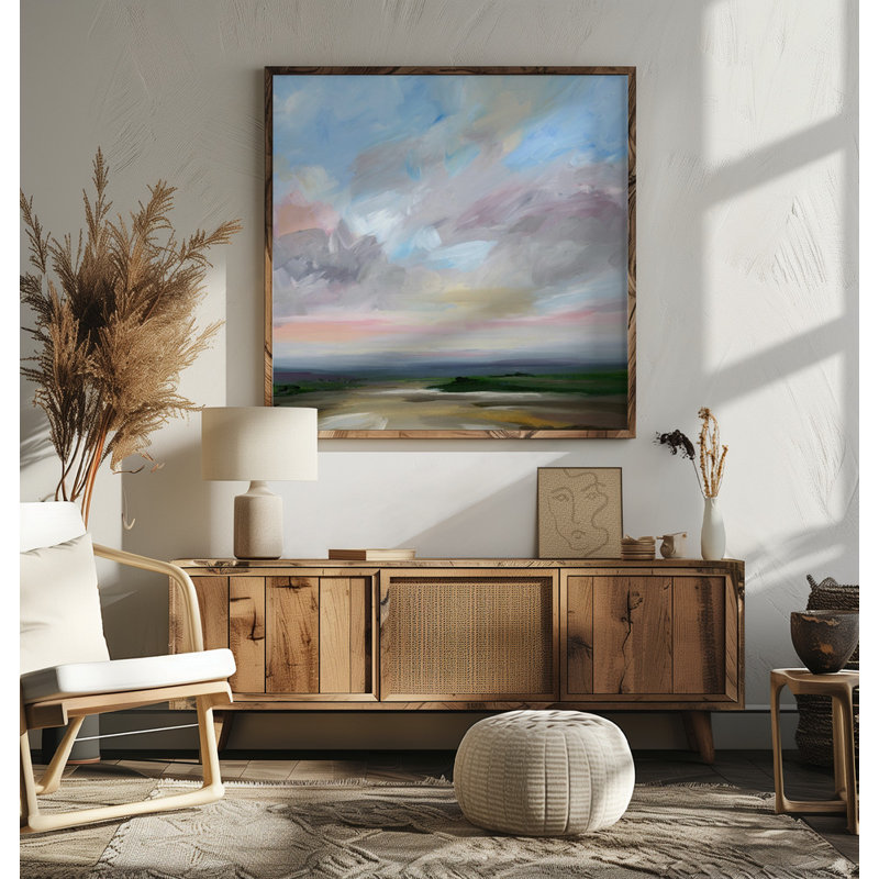 Blush Sky Landscape by Nicole Walsh — Landscape Wall Art, 48 × 48, Wrapped Canvas, Does Not Apply
