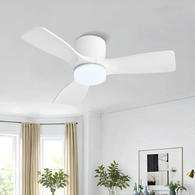 Ventilateur de plafond 48 "à 3 pales et moteur à courant continu avec ensemble d'éclairage et télécommande