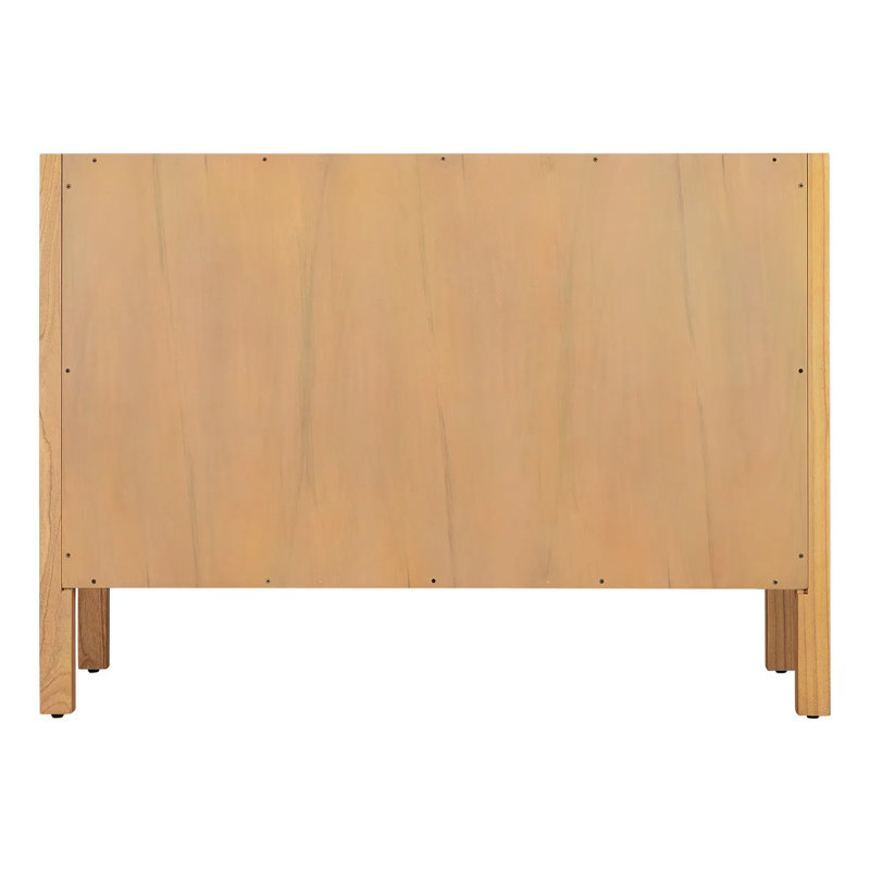 Ayanna 48" Natural Mindi Wood Single Bathroom Vanity Cabinet