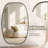 Oval Bathroom Mirror, Brushed Aluminum Alloy Frame Vanity Wall Mirror For Bedroom, Living Room, Hanging Or Leaning Horizontal Or Vertical-1423905677-1423905675