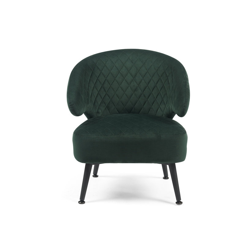 Gemma Velvet Occasional Chair, Dark Green
