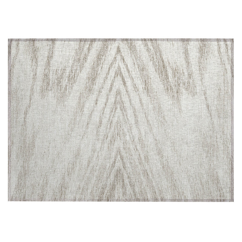  Machine Washable Indoor/Outdoor Chantille ACN876 Black Rug, Rectangle 1'8" x 2'6"