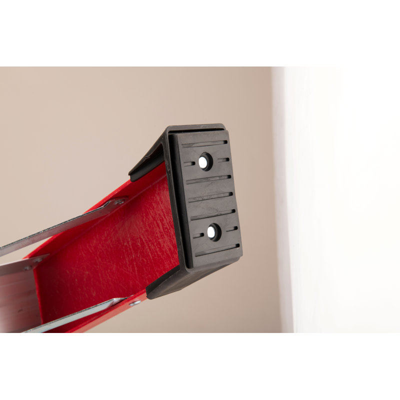 Échelle en fibre de verre, escabeau à simple face pour échelle de construction électrique avec isolation et capacité de charge de 330 livres