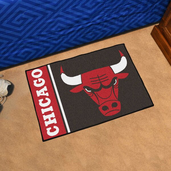 Trademark Chicago Bulls Official NBA Court 15 in. x 26 in. Black