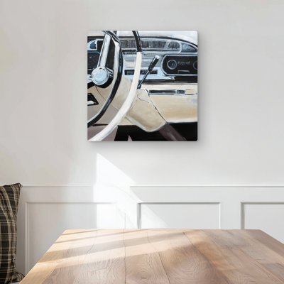 1950s Car Dashboard Metal Print | Vintage Transportation Decor