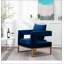 Fauteuil d'appoint rembourré Lenola, bleu-1409263583