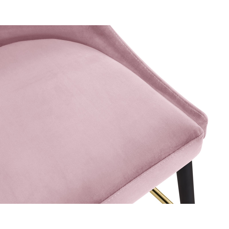 Cowans Upholstered Velvet Counter Stool, Pink Velvet