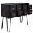 Ellefson 32" H x 36" W Antique Style Storage Console Table with 8 Drawers, Antique Black-1955665580