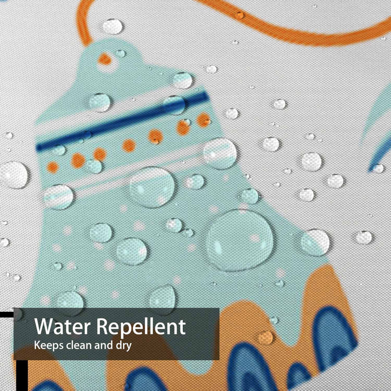 Rideau de douche imperméable bleu marine avec 12 crochets, L 72 po x l 72 po