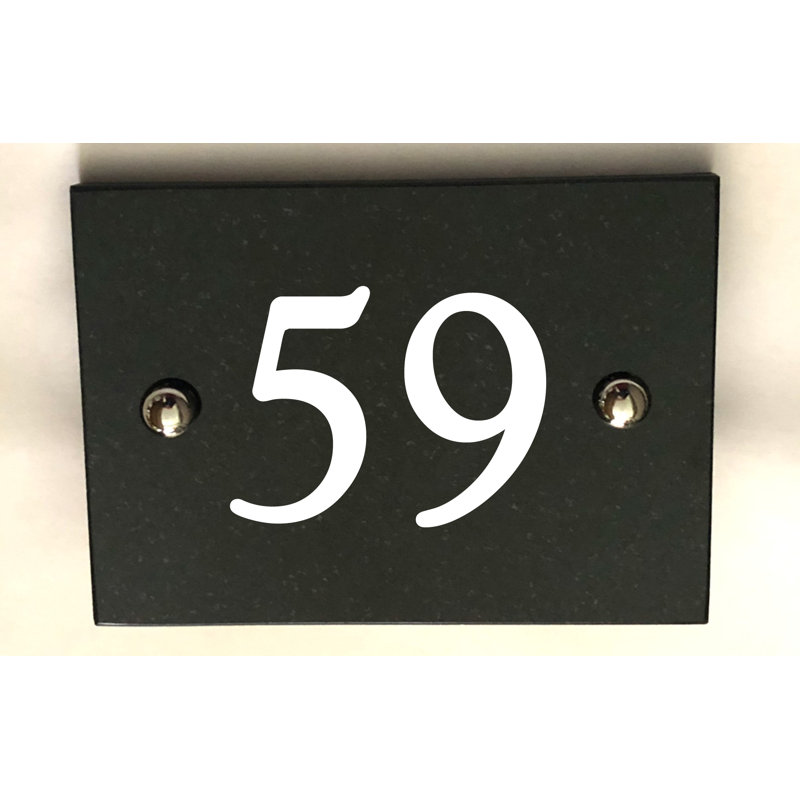Brumby 10cm H Reflective Stone House Number, 59