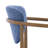Woven Fabric Upholstered Dining Chair Kitchen Chair Arm Chair, with Wood Grain Iron Frame Legs-100729773-100729774