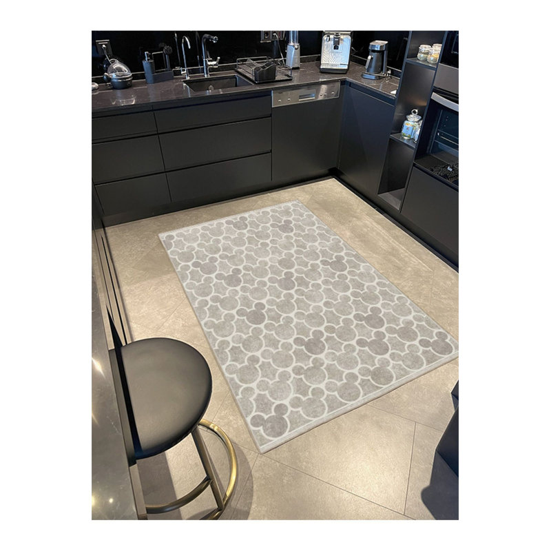 Tapis tissé crème lavable circulaire, Runner 3'3" x 9'10" Rug Pad Included