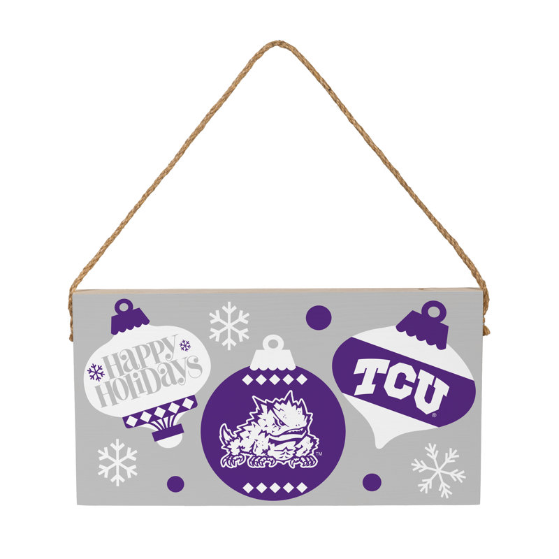 Plaque murale en bois 6 x 11 Texas Christian University
