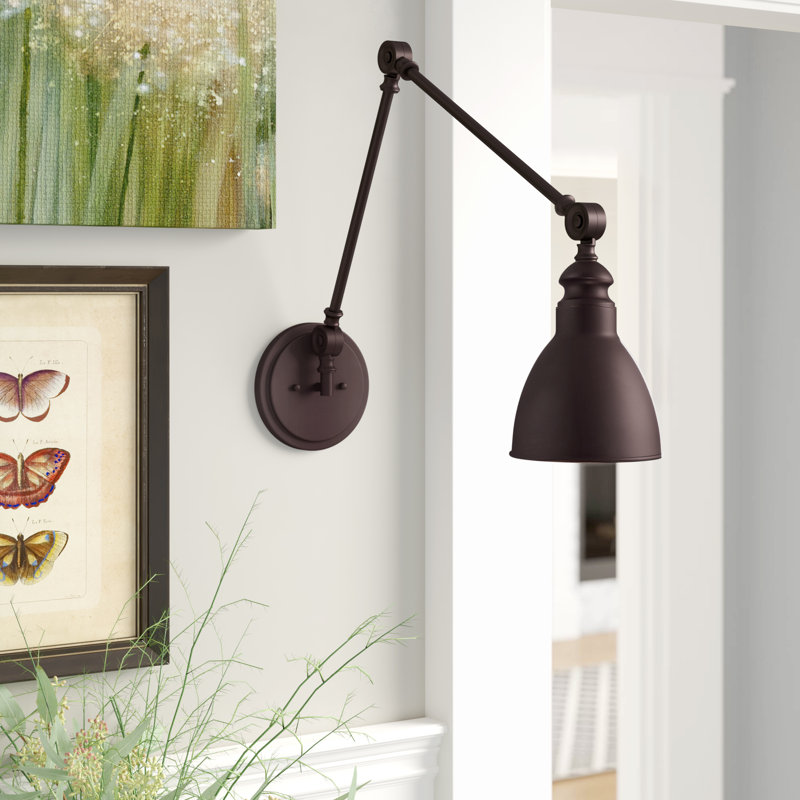 Abagail 1-Light Dimmable Wall Sconces Wall Sconce, English Bronze