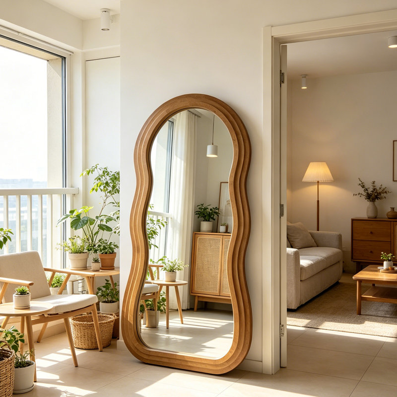 Irregular Full‑Length Mirror, 71" H x 33.5" W