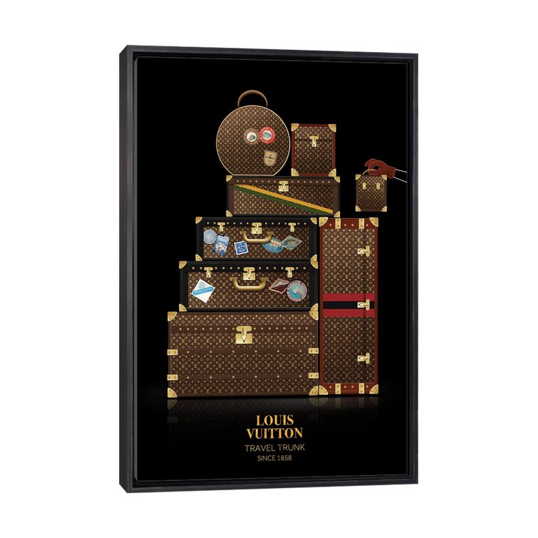 iCanvas LV Trunks & Bags by PatentPrintStore Framed - Bed Bath