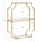 Johnalbert 3 Piece Scalloped Metal Accent Shelf-1058605051