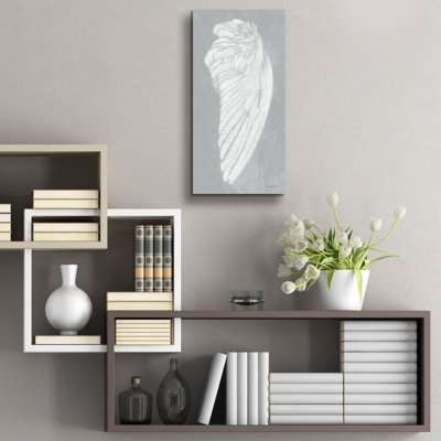 Art mural en verre «Wings 3 On Grey Fl Flip» par James Wiens