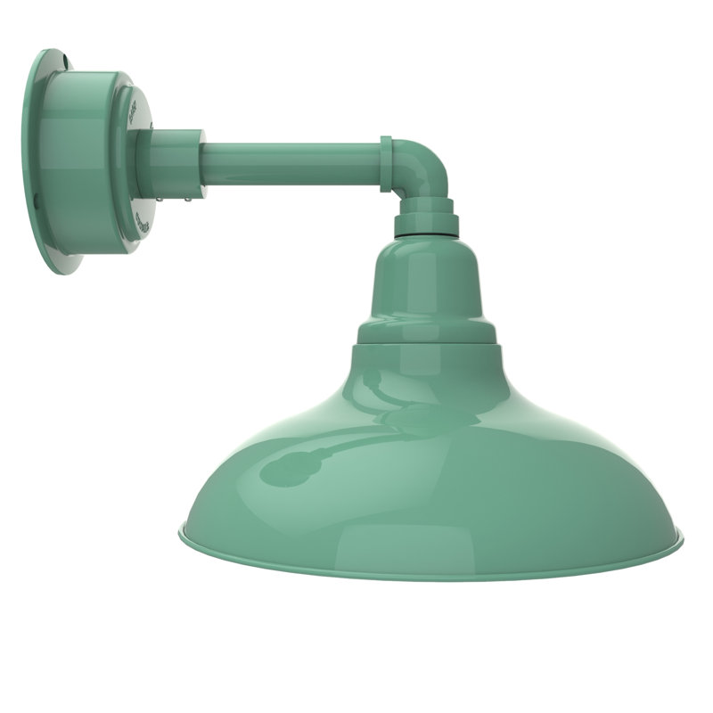 Idella LED Barn Light, Jade, 11" H x 12" W x 16" D