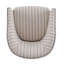 Fauteuil demi-tonneau rembourré à rayures