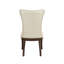 Ensemble de 2 chaises d'appoint Orom, haut dossier, polyester blanc cassé