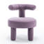 Fauteuil demi-tonneau en velours Bula-295063045