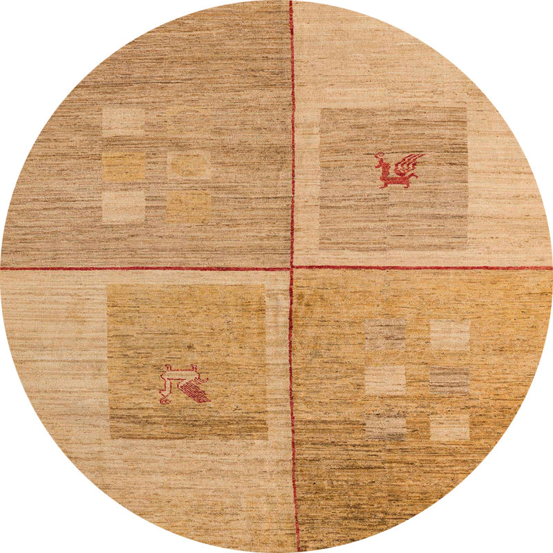Abstract Indoor Rug, Round 7'