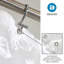 iDesign Daisy Waterproof PEVA Shower Curtain with 12 Metal Grommets - 72" x 72" – White/Frost