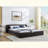 Upholstered Bed Frame with Thick Fabric-898788867