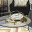 Alu Specials Metal Round Mirrored Gold Decor Tray with Elevated Rim and Handles Set-6661277