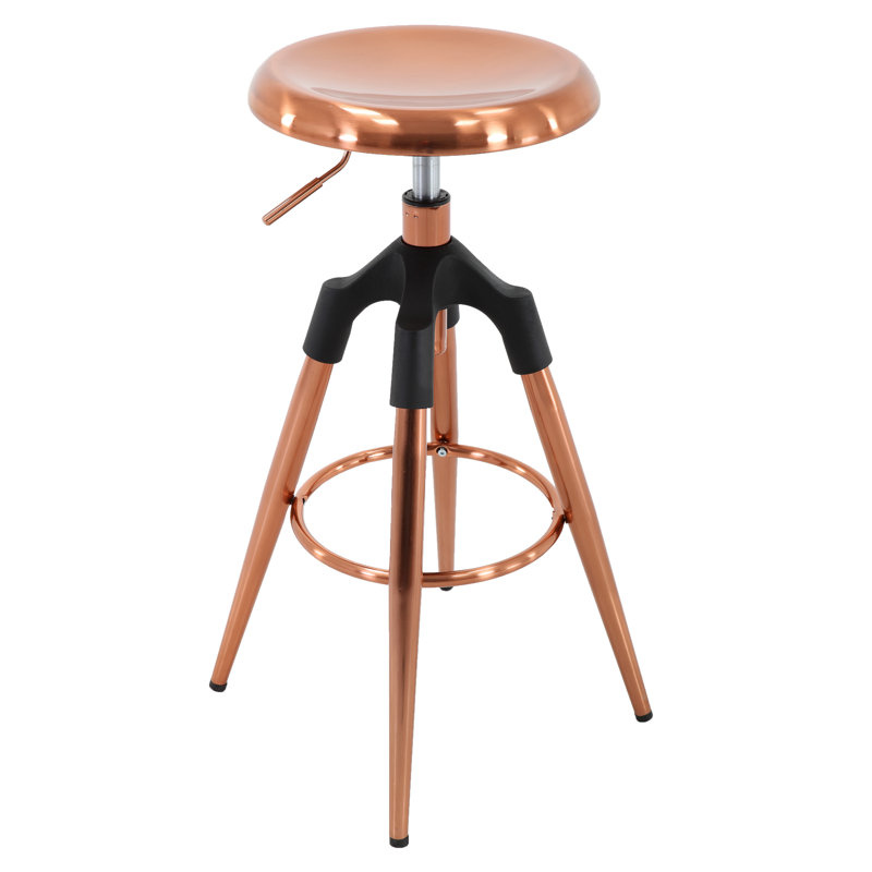 Tabouret de bar pivotant à hauteur réglable, tabourets de bar à hauteur de comptoir avec chaises en métal à hauteur de comptoir avec repose-pieds pour la cuisine et la salle à manger