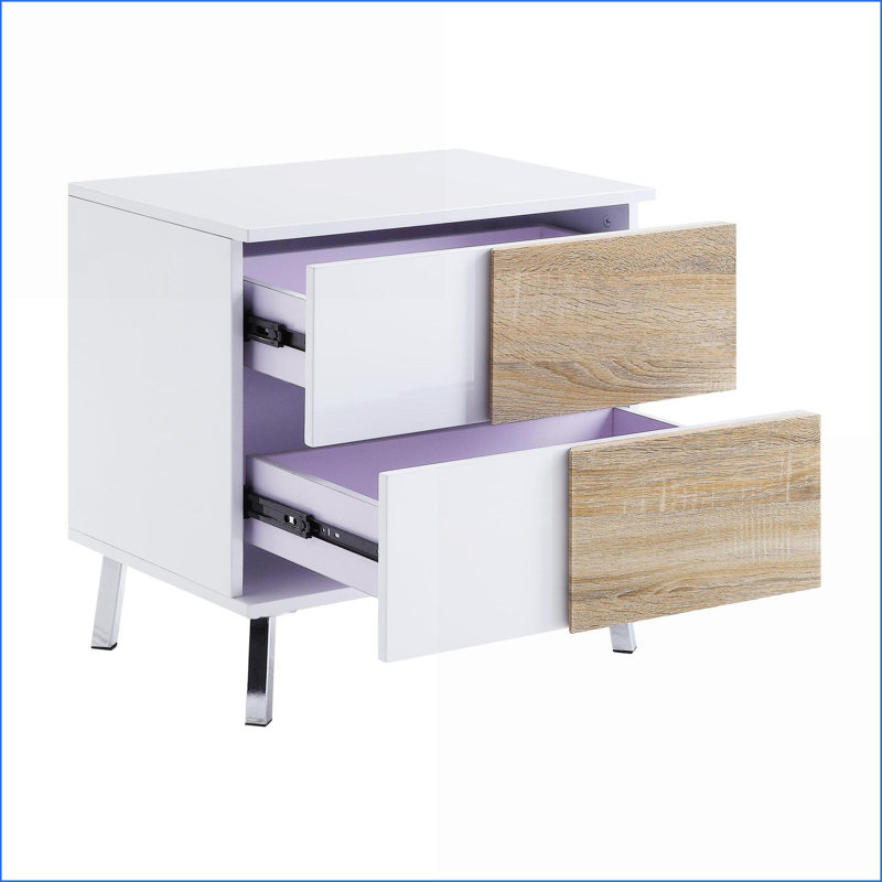 Blanc élégant Table basse en noyer - Pièce fonctionnelle polyvalente en bois de peuplier durable Placage de bouleau