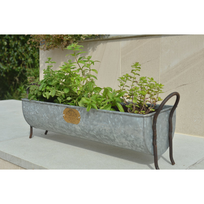 Aliza Handmade Metal Planter Box, 19cm H x 58cm W x 15cm D