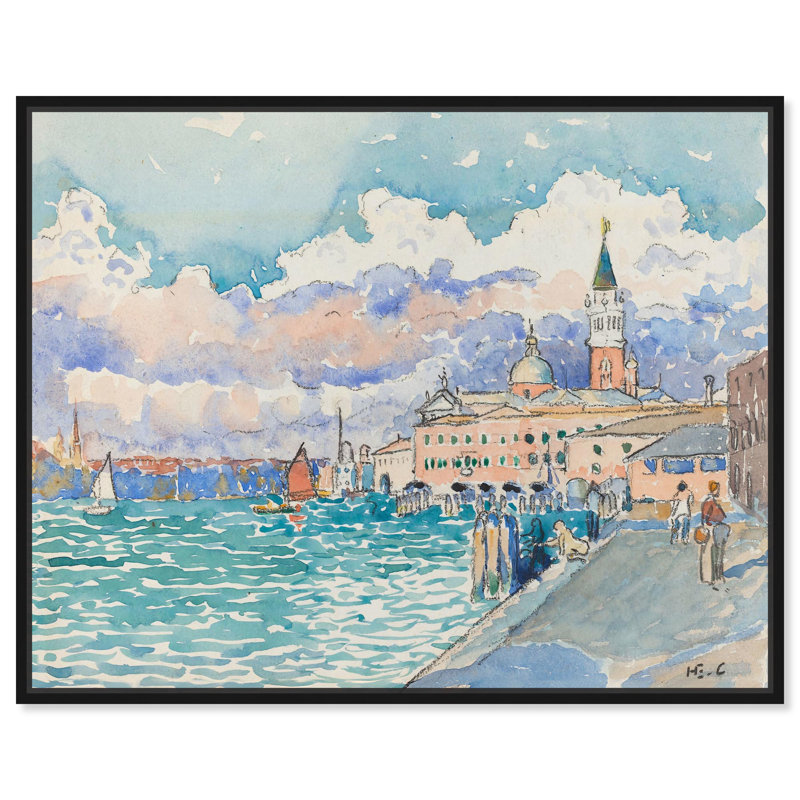 Venise, 1903, paysages classiques par Art Remedy, H 21 po x l 17 po, Cadre flottant noir