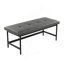 Banc en métal noir et similicuir-359438421