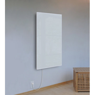 Ember Glass Radiant Panel Heater 47"H x 24" W Wall Mounted, 800 Watts