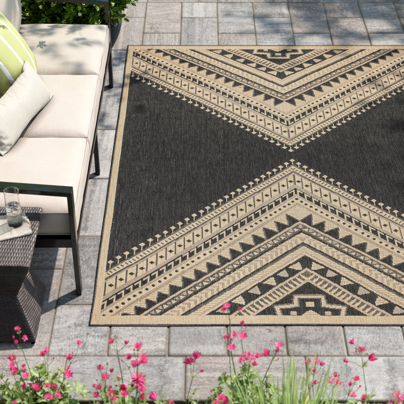 Southwestern Indoor / Outdoor Area Rug, Rectangle 201 x 274cm