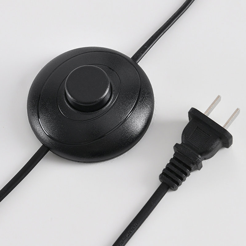 Noir + tissu brun noyer + bois massif + lampes sur pied sans fer, Noir