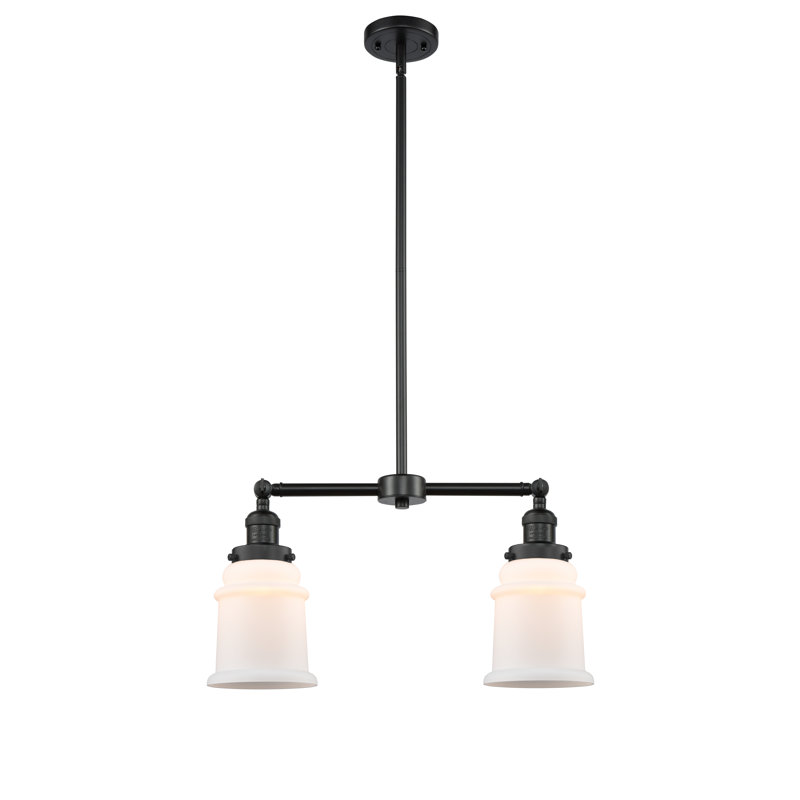 Galaviz 2 - Light Kitchen Island Pendant, No Bulb Included, Matte White Cased, Satin Gold
