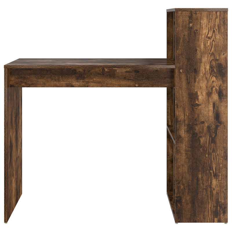 Writing Desk Engineered Wood, Smoked Oak