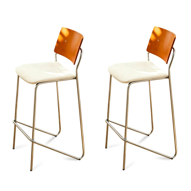 Chaise d'appoint à dossier brun uni (ensemble de 2), 40.16"