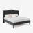 Velvet Crown Wingback Upholstered Bed With Headboard, Full/Queen/King,No Box Spring Needed-671102986-671102987