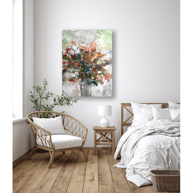 Floral - Artist Enhanced Canvas Print, 48" H x 36" W x 1.5" D, Unframed
