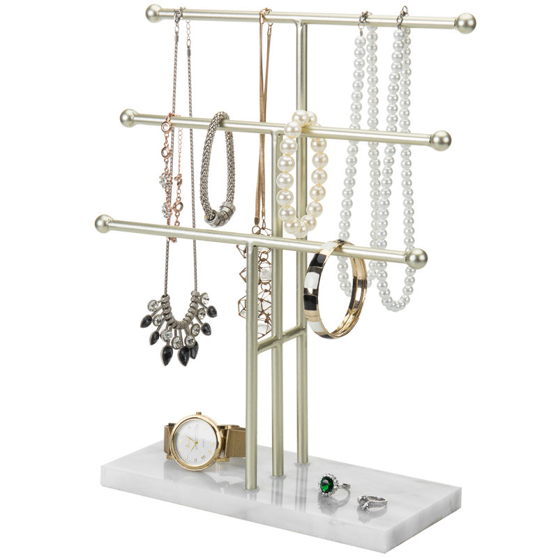 3 T-Bar Metal Display Jewellery Stand