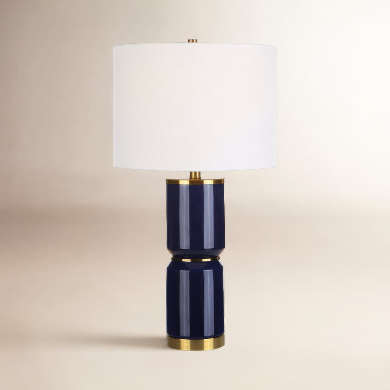 Lampe Jensi, Bleu royal / or antique