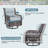 3 Pcs Patio Furniture Set Rocking Chairs Set Of 2 With Glass Top Side Table