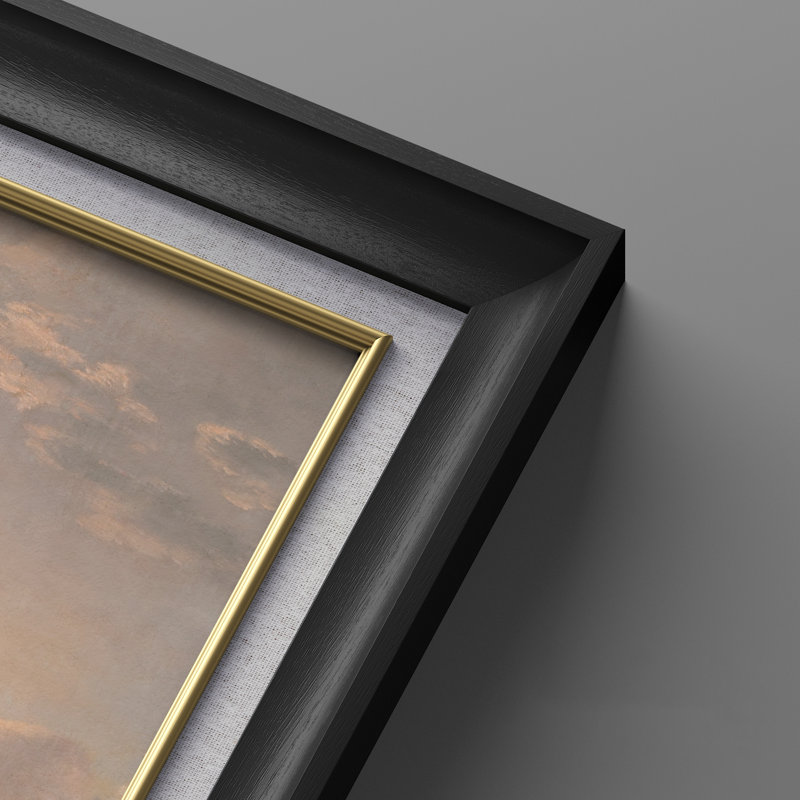Ensemble de 2 œuvres d'art encadrées de qualité supérieure sur toile de qualité supérieure avec cadre de 26 po x 36 po, Noir